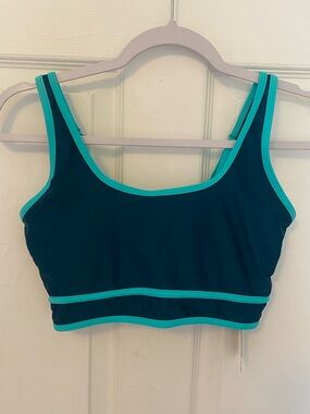 Women's Navy with Teal Trim 2 piece bikini swimsuit